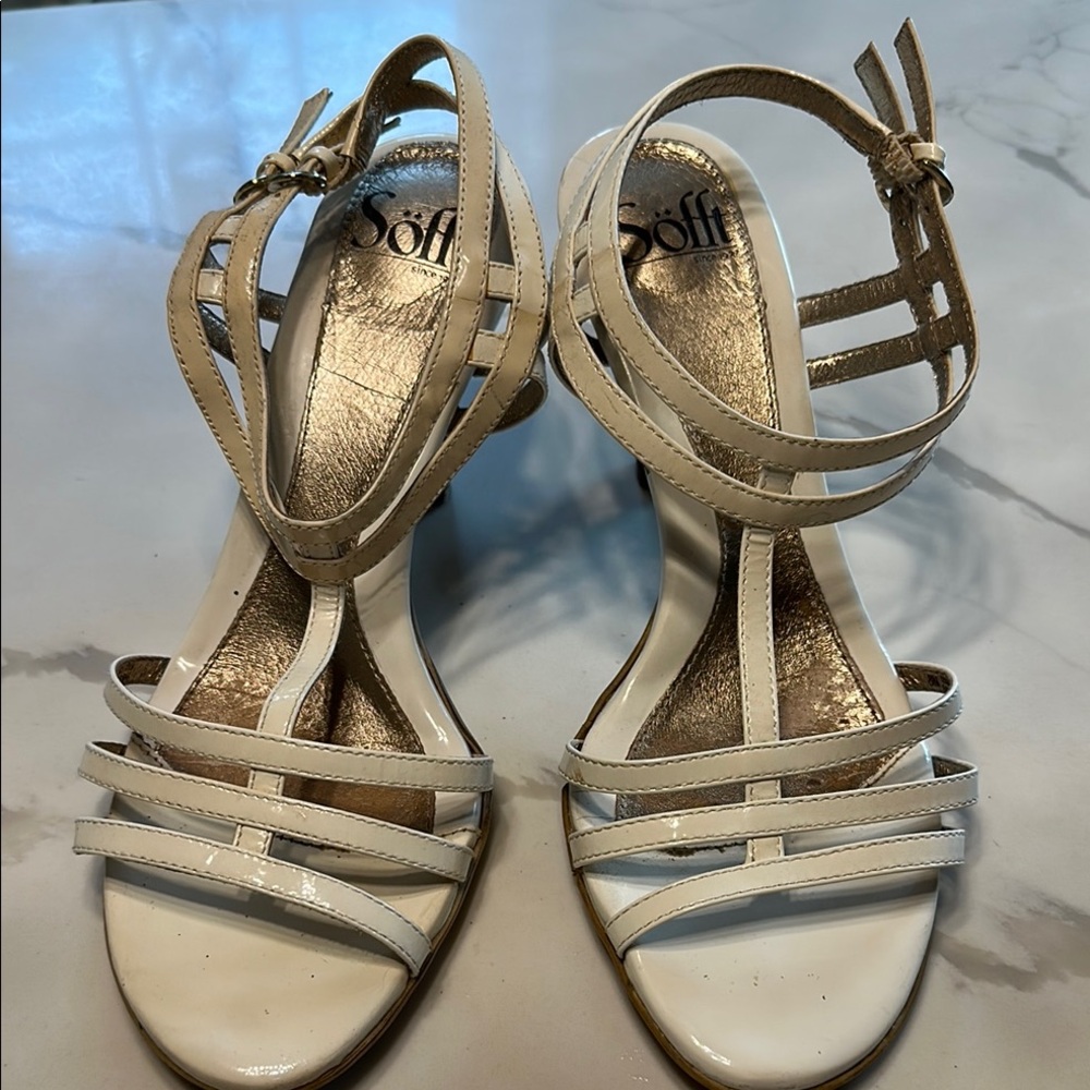 Sofft White Strappy Heels